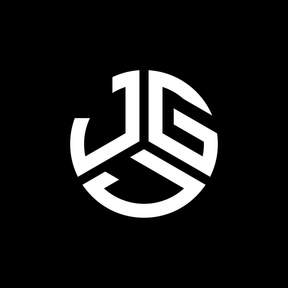 diseño de logotipo de letra jgj sobre fondo negro. concepto de logotipo de letra de iniciales creativas jgj. diseño de letras jgj. vector