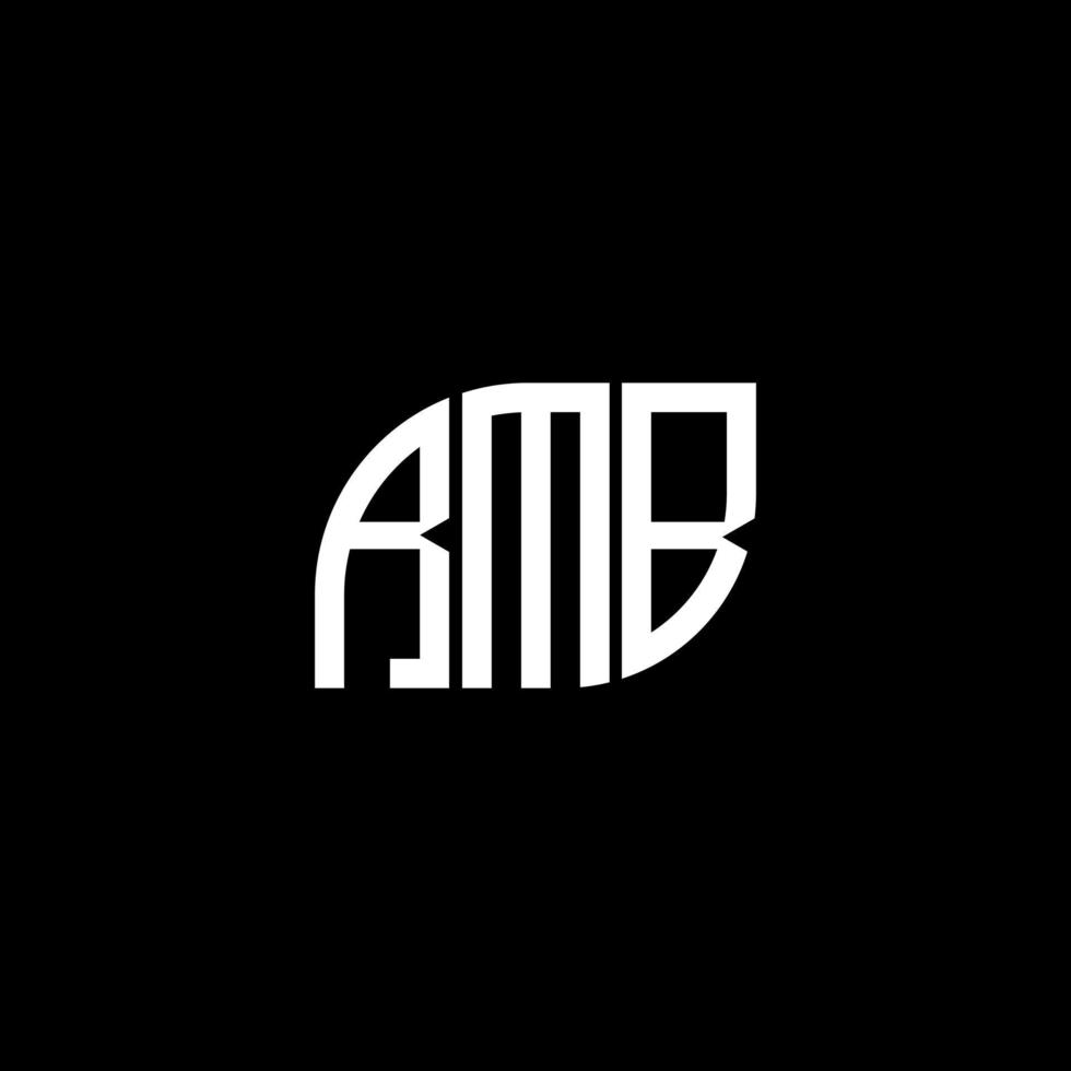 . diseño de letras rmb. diseño de logotipo de letras rmb sobre fondo negro. concepto de logotipo de letra de iniciales creativas rmb. diseño de letras rmb. diseño de logotipo de letras rmb sobre fondo negro. r vector