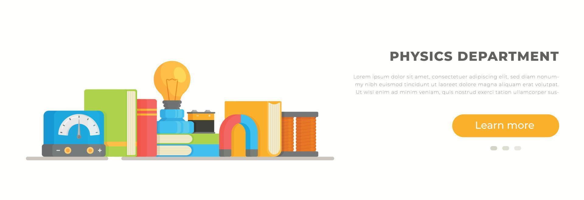 Vector illustration of a physics lesson.