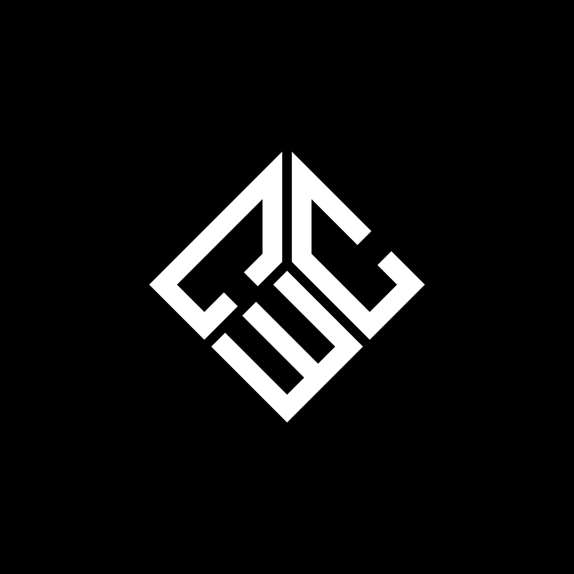 CWC letter logo design on black background. CWC creative initials letter logo concept. CWC