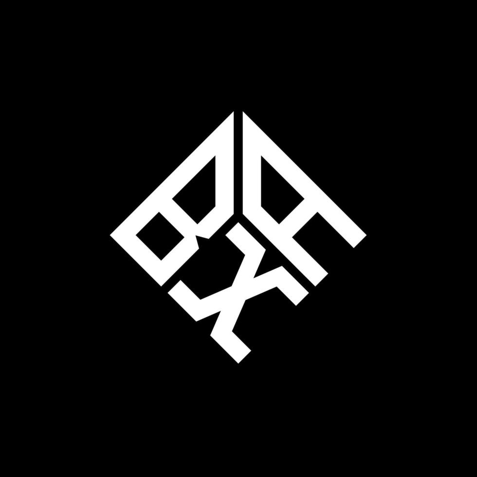 diseño del logotipo de la letra bxa sobre fondo negro. concepto de logotipo de letra de iniciales creativas bxa. diseño de letras bxa. vector