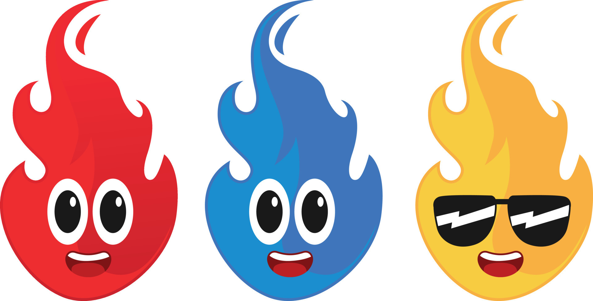 Vector Illustration Of Various Fire Characters 7903108 Vector Art At nyantcha-on-twitter-chasing-daybreak-azure-moon-fe3h
