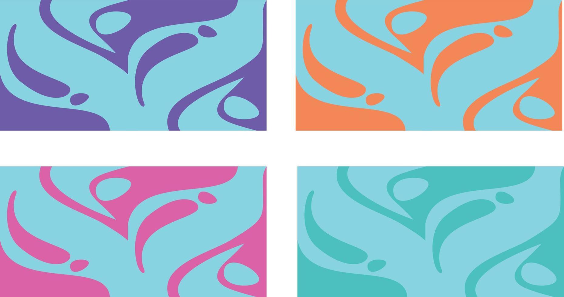 vector illustration of a set of liquid abstract backgrounds with various colors