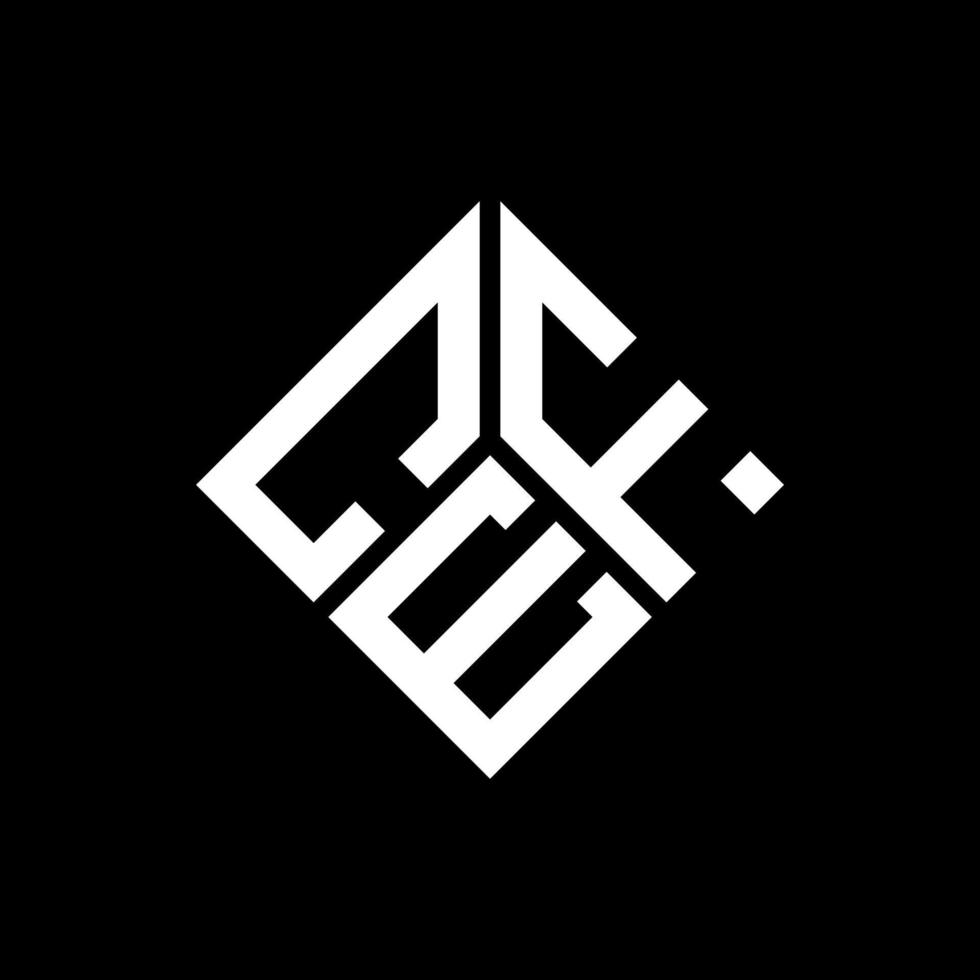 diseño de logotipo de letra cef sobre fondo negro. concepto de logotipo de letra de iniciales creativas cef. diseño de carta cef. vector