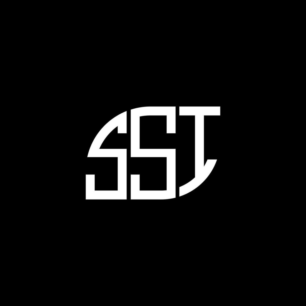 diseño de logotipo de letra ssi sobre fondo negro. concepto de logotipo de letra de iniciales creativas ssi. diseño de letras ssi. vector