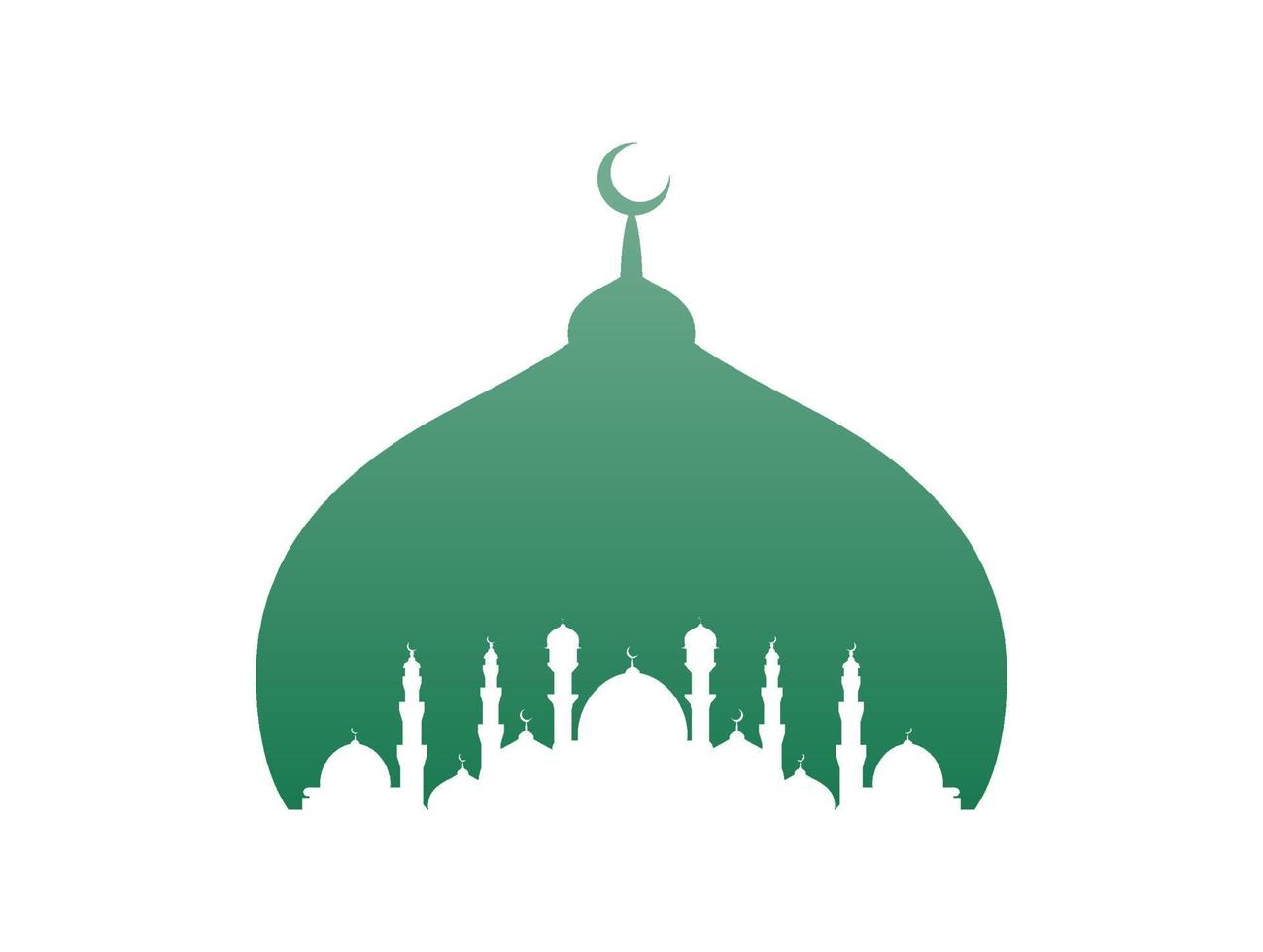 mosque dome Islam minaret tower. designs  Logo icon vector