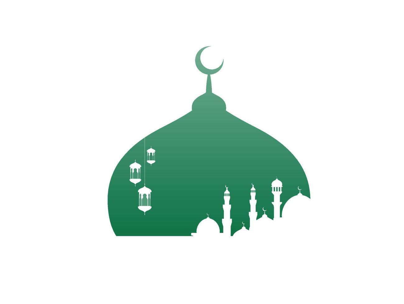 mosque dome Islam minaret tower. designs  Logo icon vector