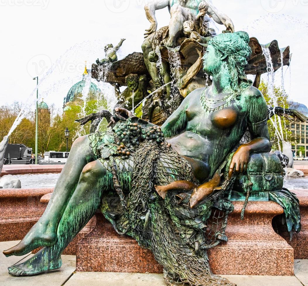 HDR Neptunbrunnen fountain in Berlin photo