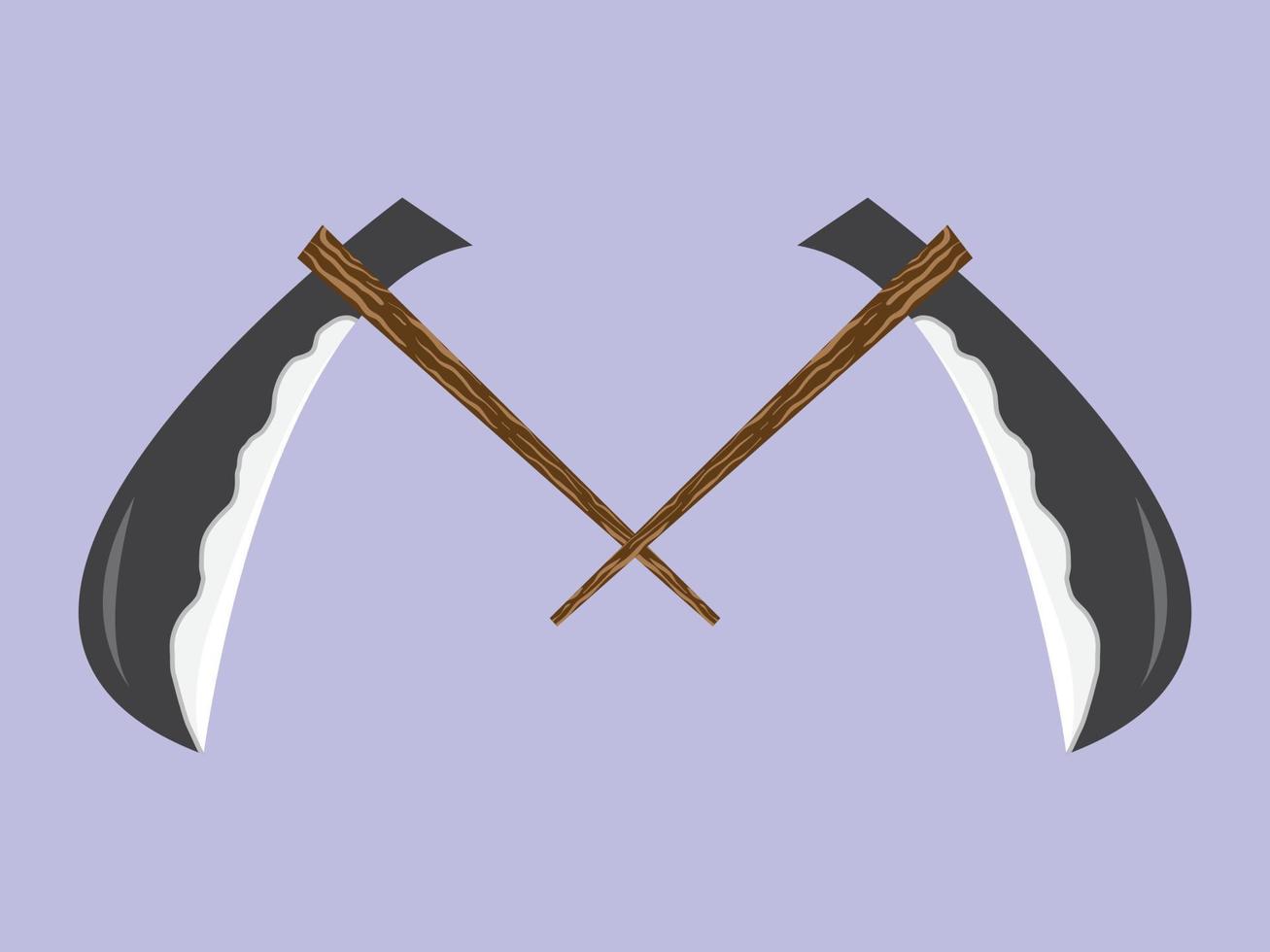 crossed axe vector illustration. best for art assets