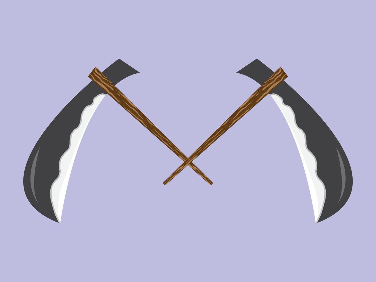 crossed axe vector illustration. best for art assets