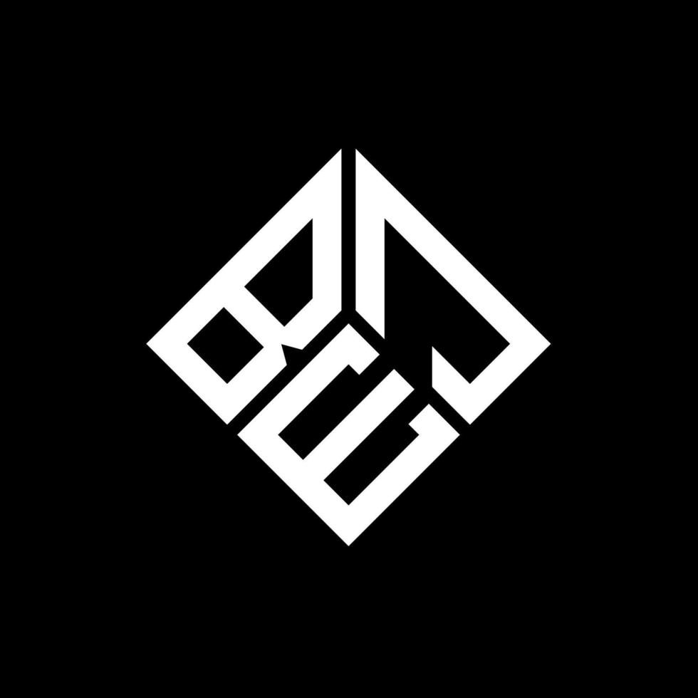 diseño de logotipo de letra bej sobre fondo negro. concepto de logotipo de letra de iniciales creativas bej. diseño de letras bej. vector