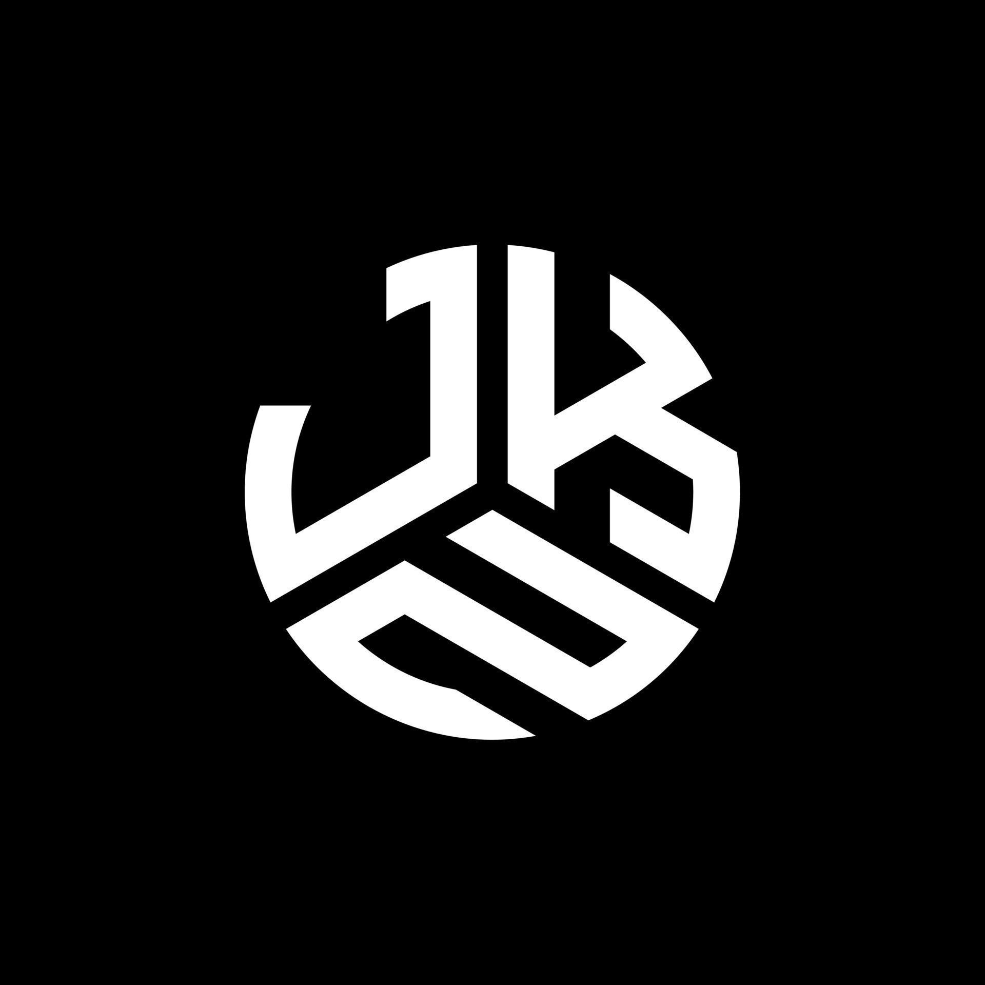 JKN letter logo design on black background. JKN creative initials