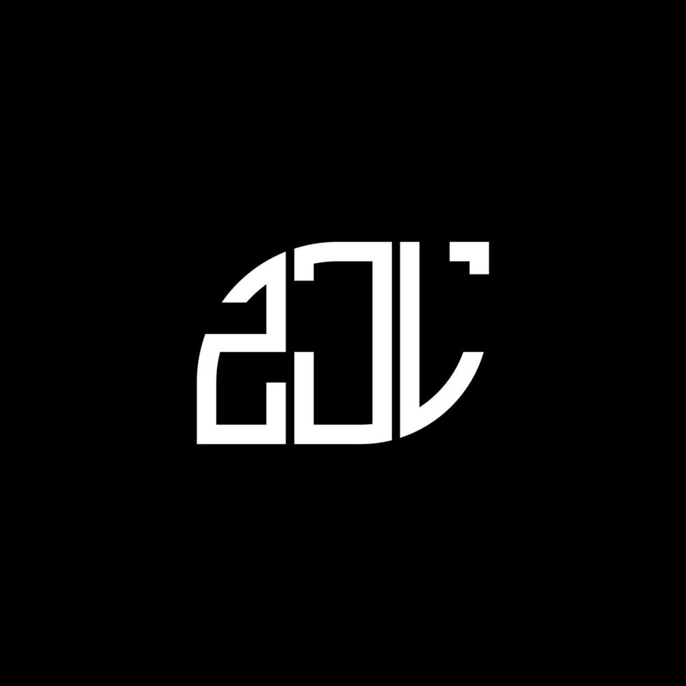 ZJL letter logo design on black background. ZJL creative initials letter logo concept. ZJL letter design. vector