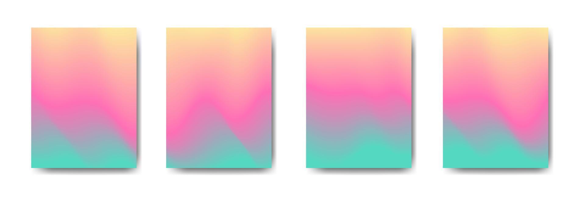 collection of colorful gradient background cover flyers are used for backgrounds, posters, banners vector