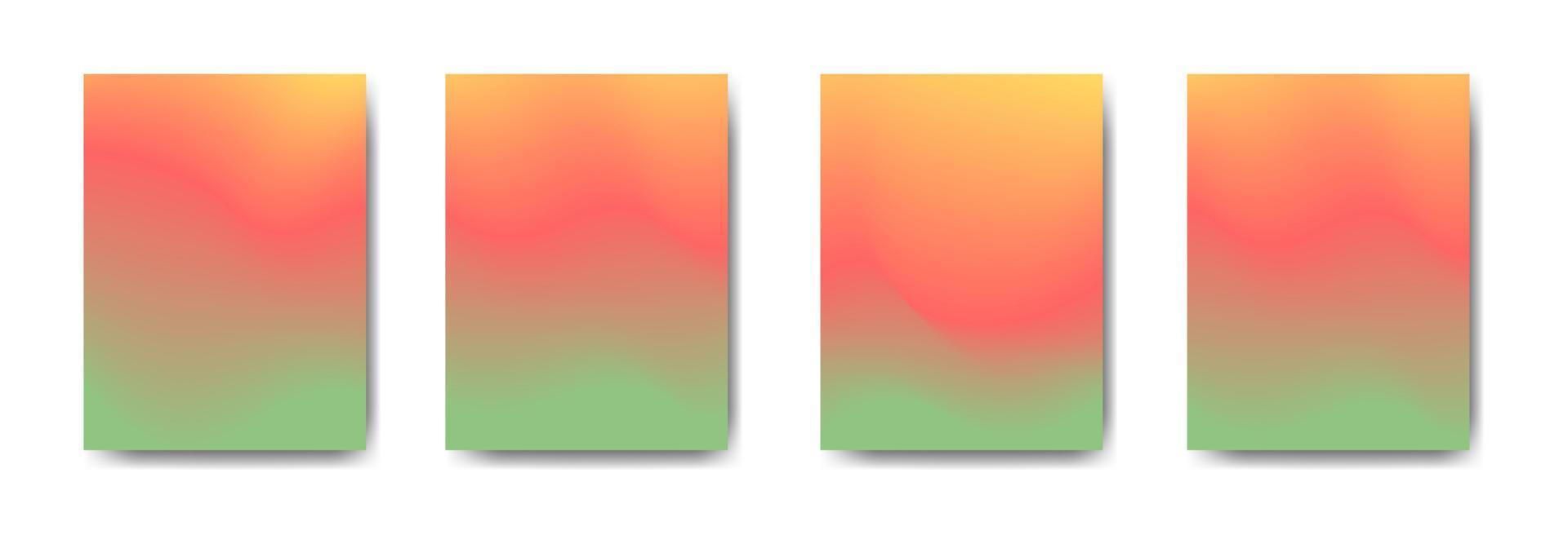 collection of colorful gradient background cover flyers are used for backgrounds, posters, banners vector