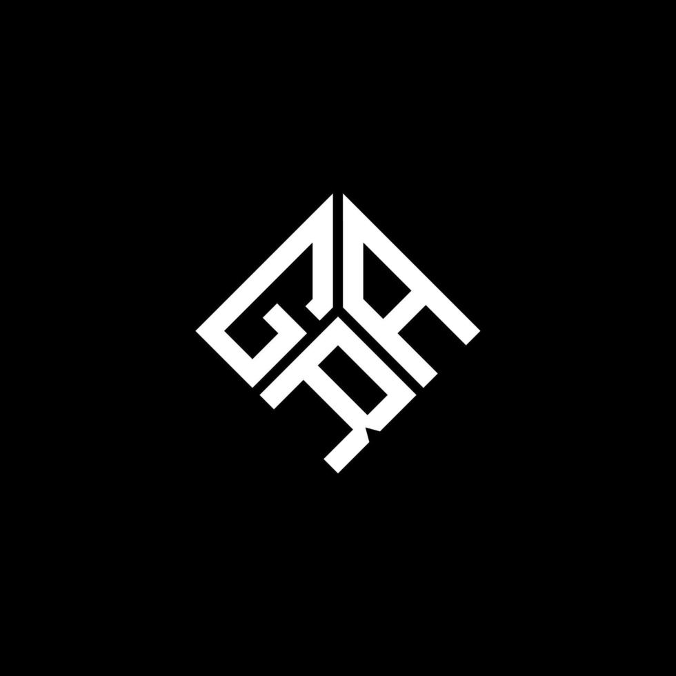 GRA letter logo design on black background. GRA creative initials letter logo concept. GRA letter design. vector