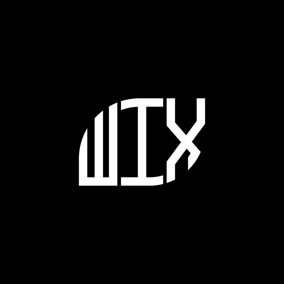 diseño de logotipo de letra wix sobre fondo negro. concepto de logotipo de letra de iniciales creativas de wix. diseño de letras wix. vector