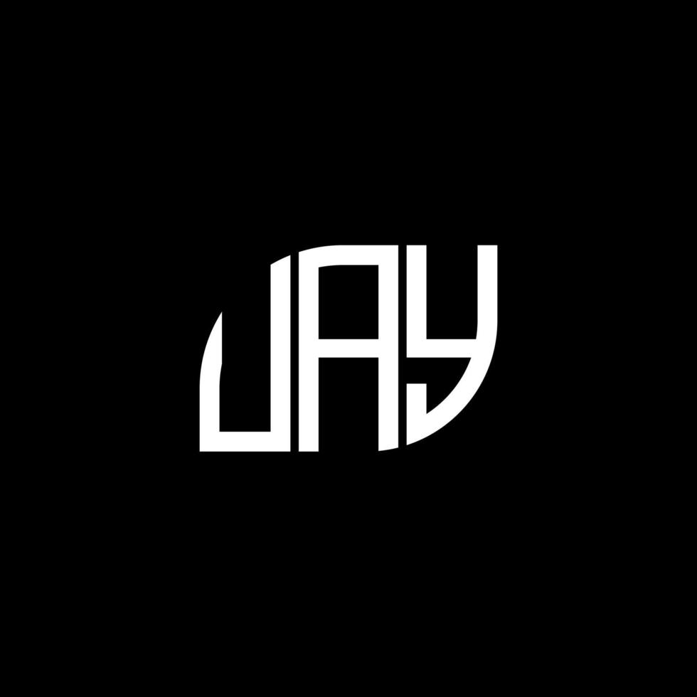 diseño de logotipo de letra uay sobre fondo negro. concepto de logotipo de letra de iniciales creativas de uay. diseño de letras uay. vector