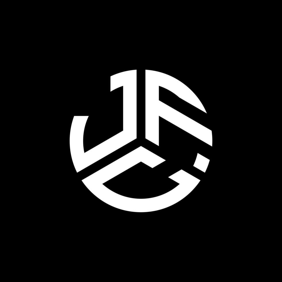 diseño del logotipo de la letra jfc sobre fondo negro. concepto de logotipo de letra de iniciales creativas jfc. diseño de letras jfc. vector