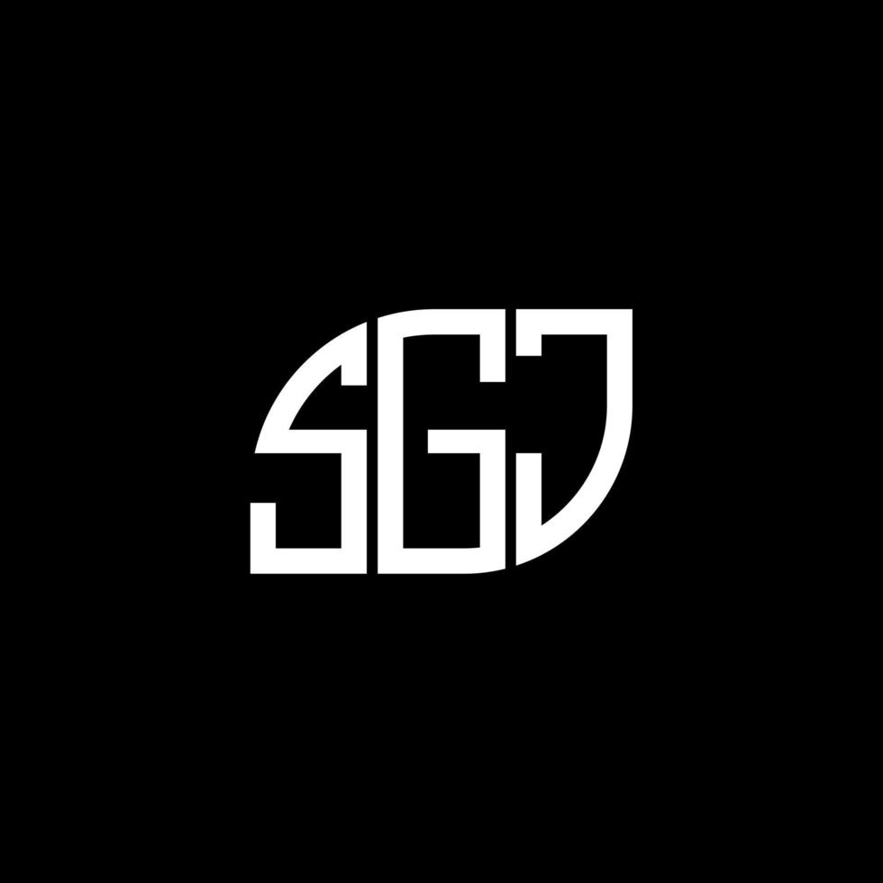 SGJ letter design.SGJ letter logo design on black background. SGJ creative initials letter logo concept. SGJ letter design.SGJ letter logo design on black background. S vector