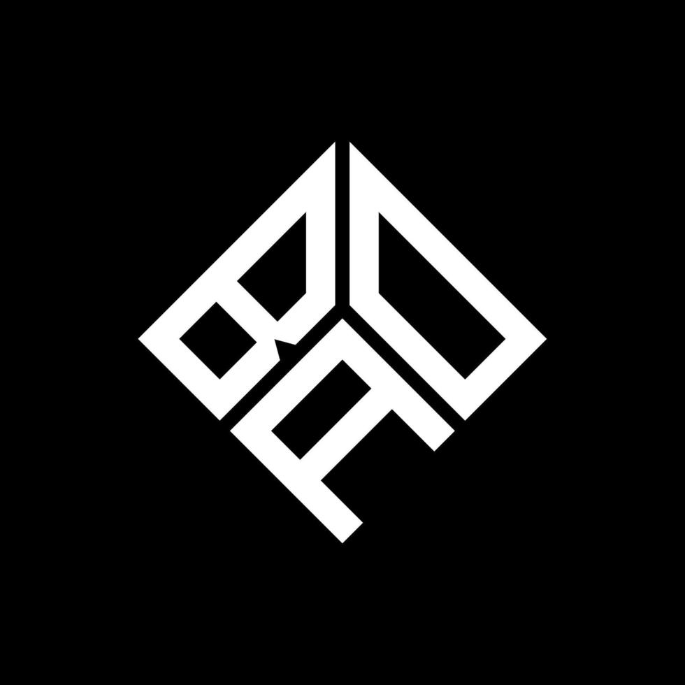BAO letter logo design on black background. BAO creative initials letter logo concept. BAO letter design. vector