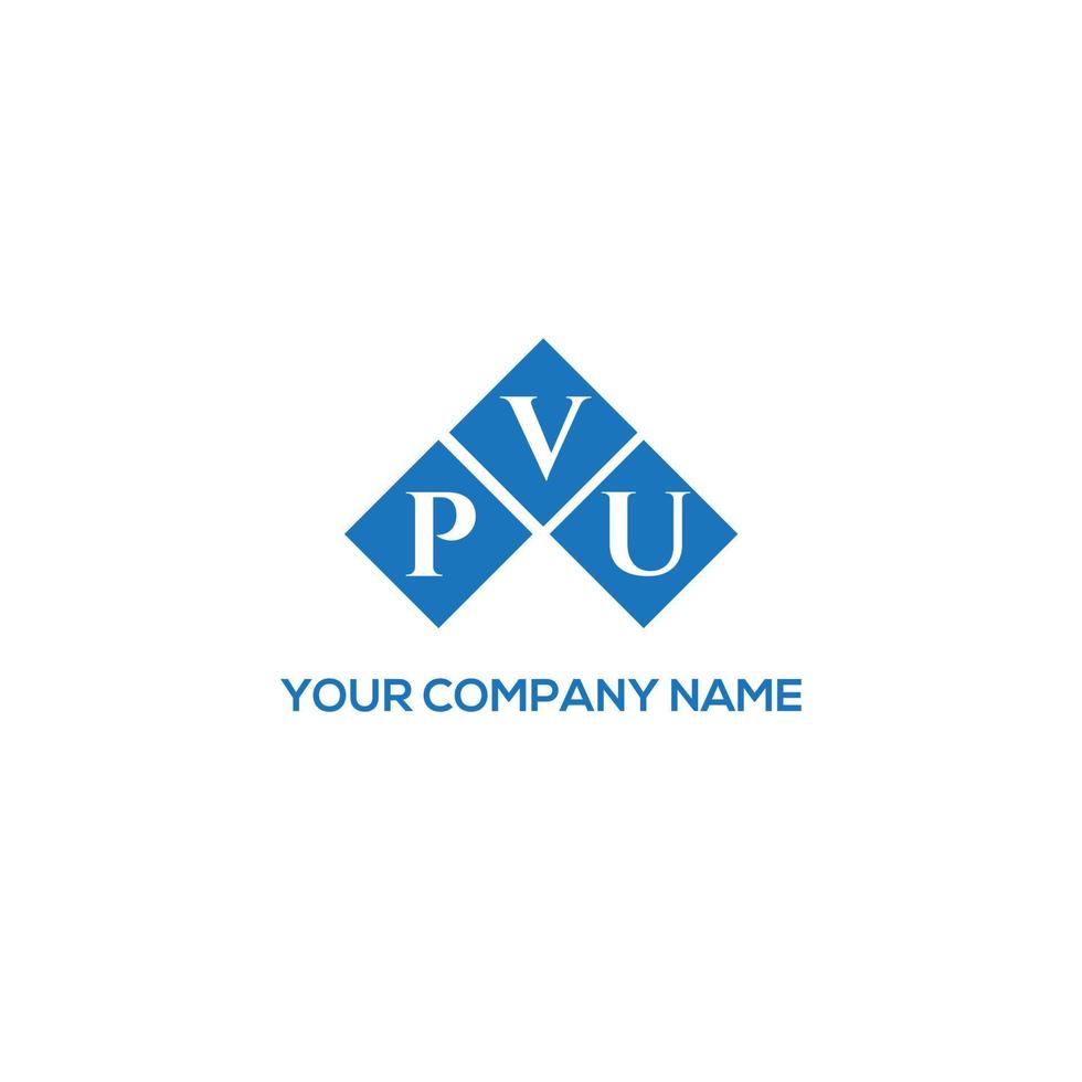 diseño de logotipo de letra pvu sobre fondo blanco. concepto de logotipo de letra de iniciales creativas de pvu. diseño de letras pvu. vector