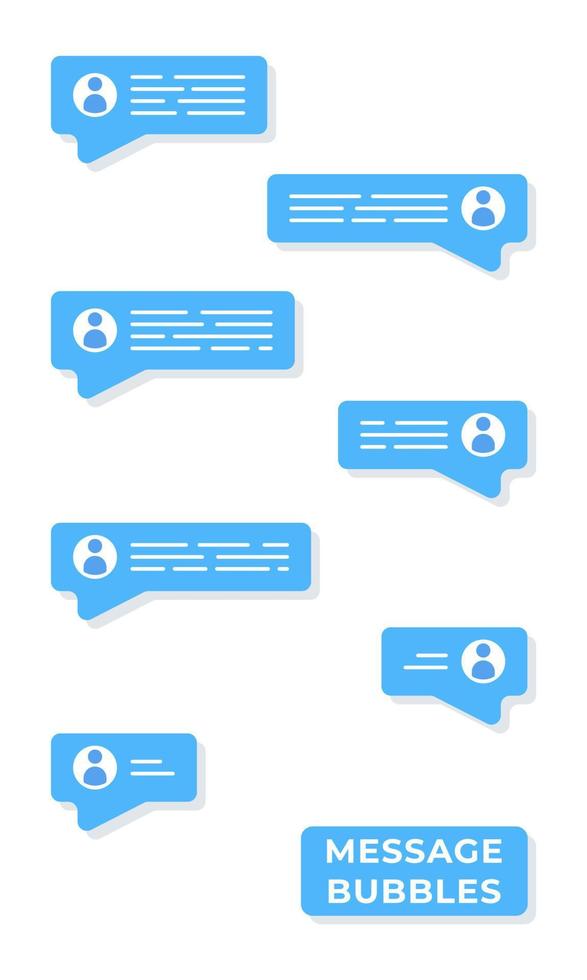 Vector illustration of correspondence in the social network. Chat between two people. Message bubbles.