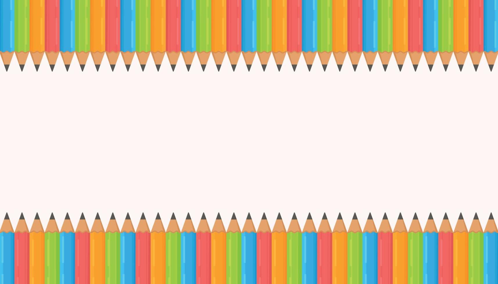Vector illustration of a background drawing with pencils.