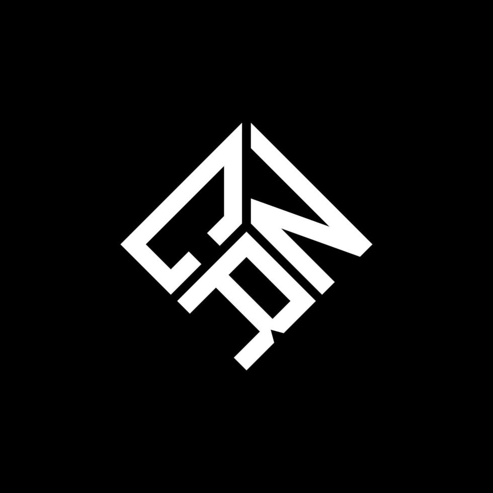 CRN letter logo design on black background. CRN creative initials letter logo concept. CRN letter design. vector