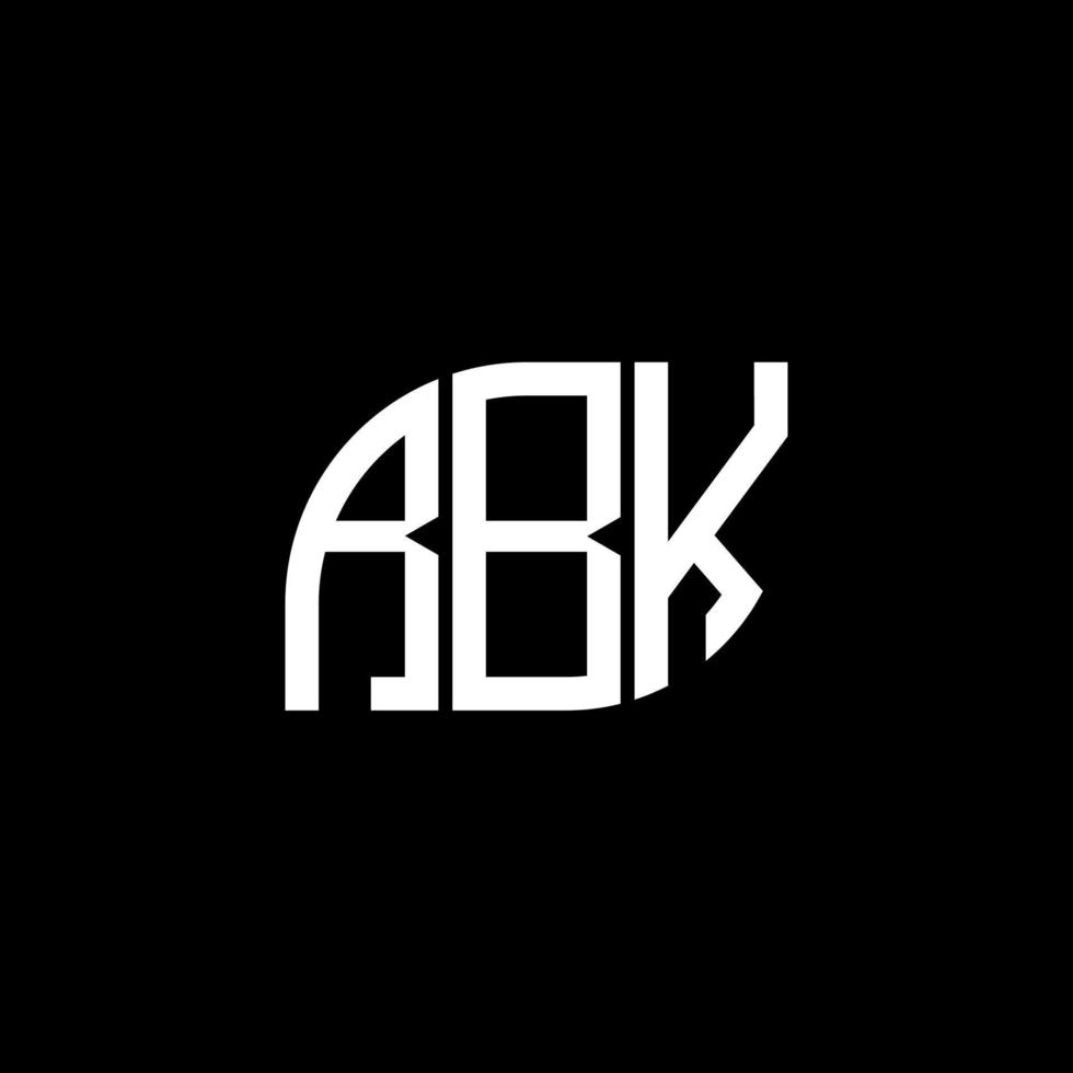 diseño de logotipo de letra rbk sobre fondo negro. concepto de logotipo de letra de iniciales creativas rbk. diseño de letras rbk. vector