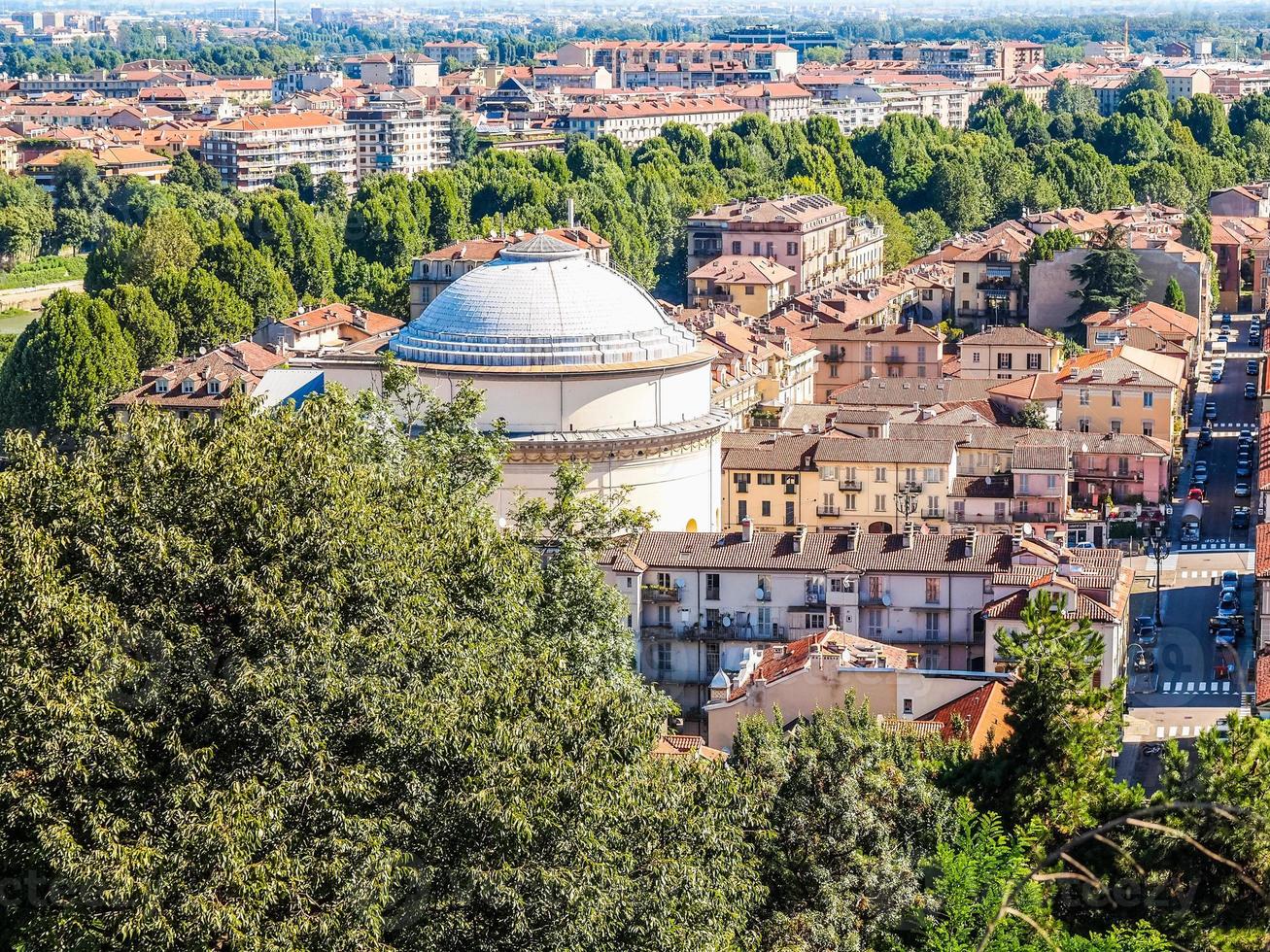 HDR Aerial view of Turin photo