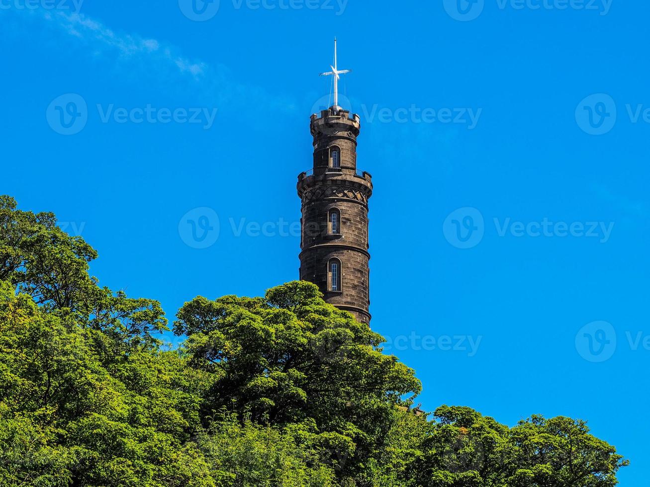 HDR Nelson monument on Calton Hill in Edinburgh photo