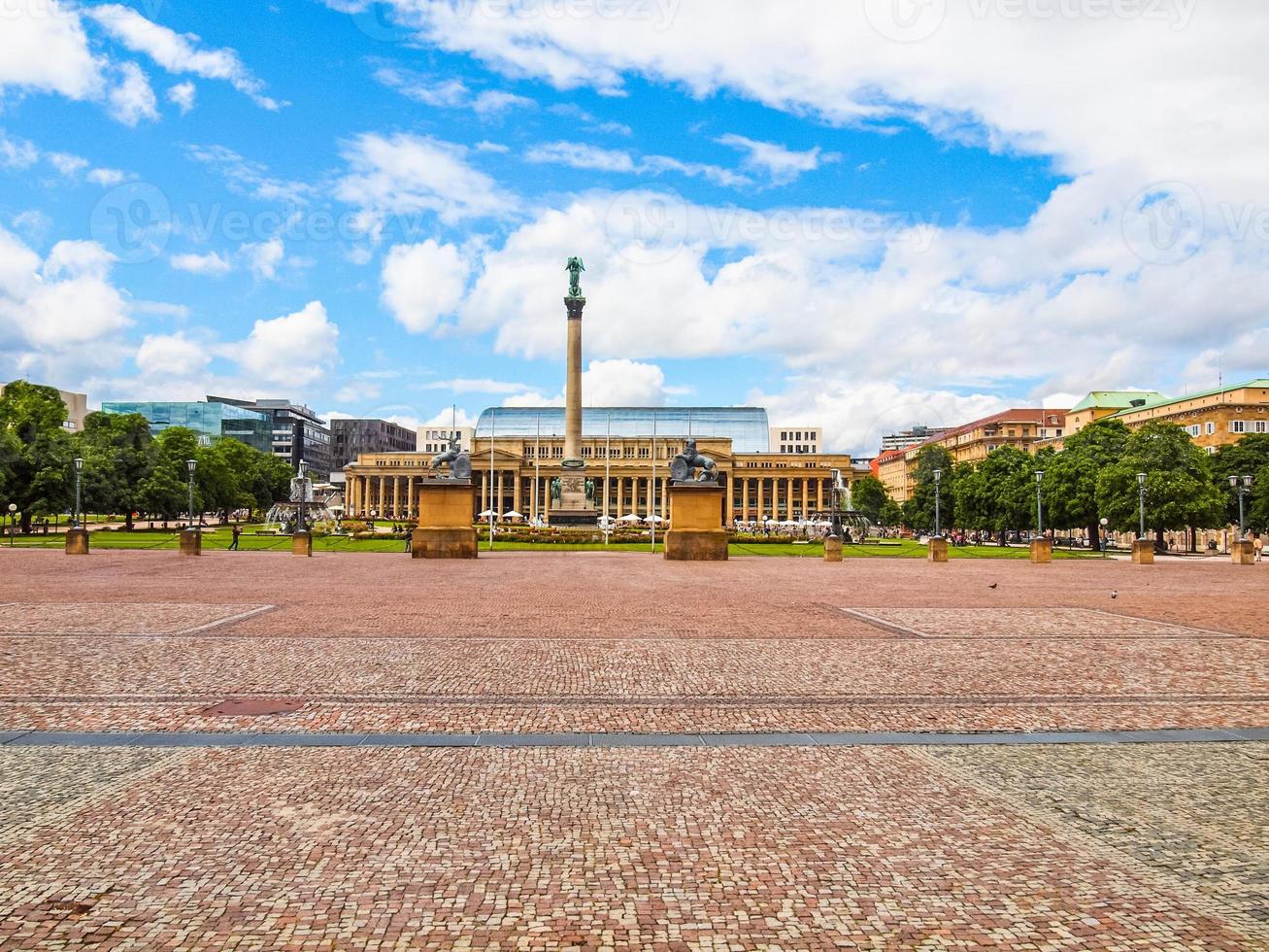 hdr schlossplatz plaza del castillo stuttgart foto