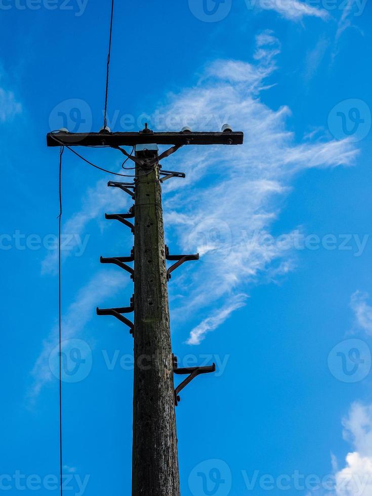 HDR Vintage telegraph pole photo