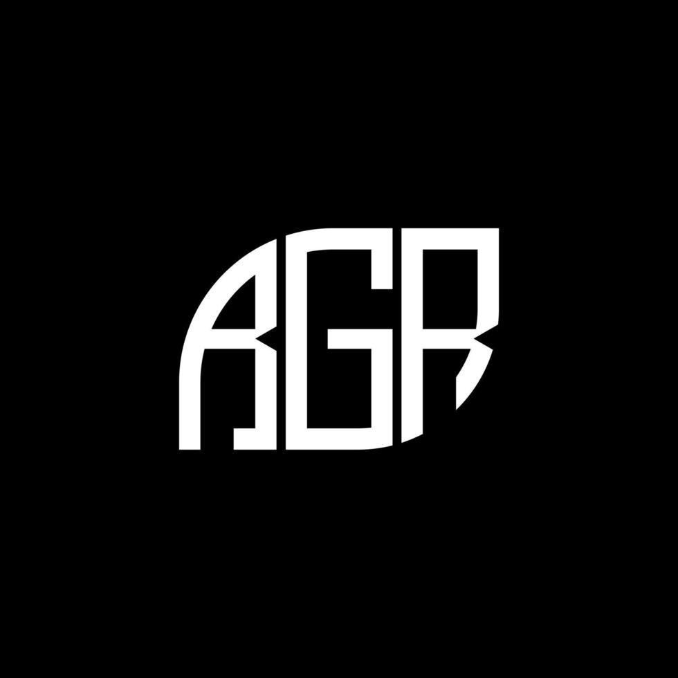 . RGR letter design.RGR letter logo design on black background. RGR creative initials letter logo concept. RGR letter design.RGR letter logo design on black background. R vector