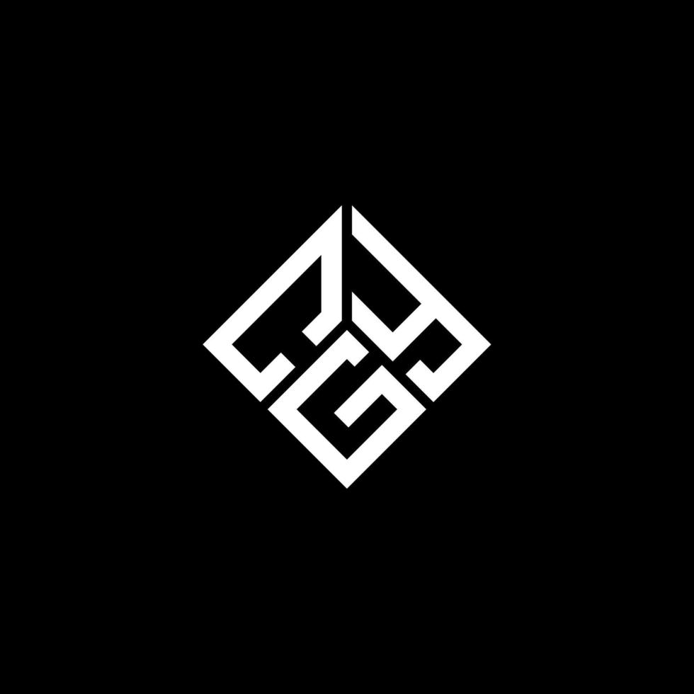 CGY letter logo design on black background. CGY creative initials