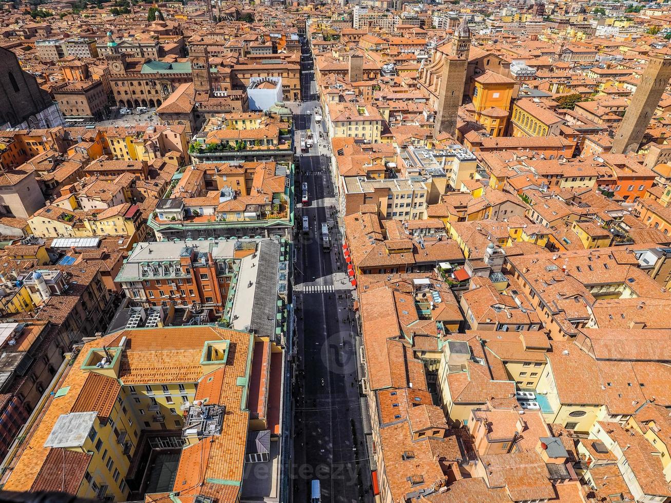 HDR Aerial view of Bologna photo