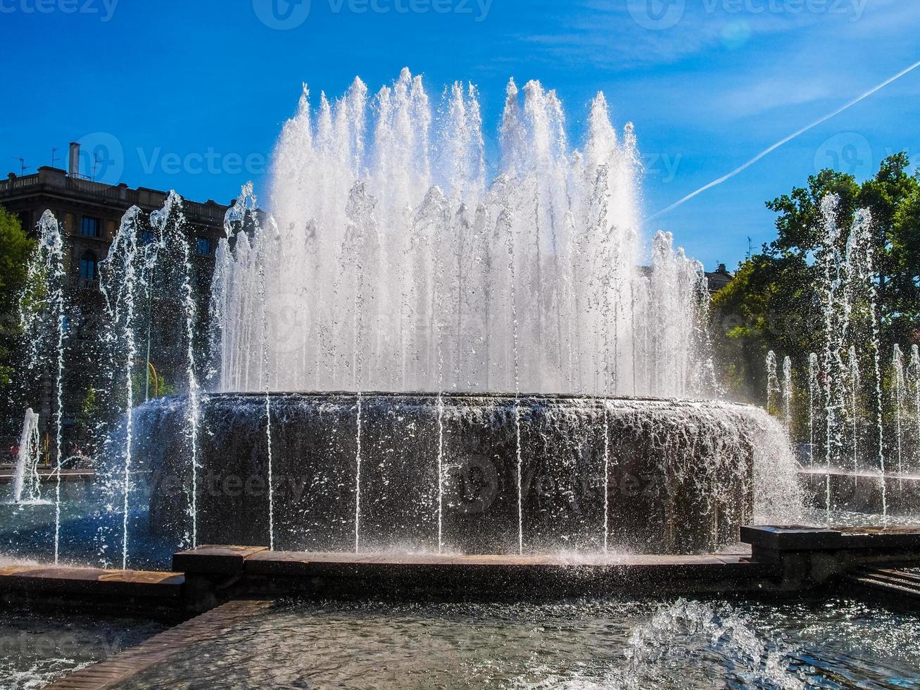 HDR Fountain in Milan photo