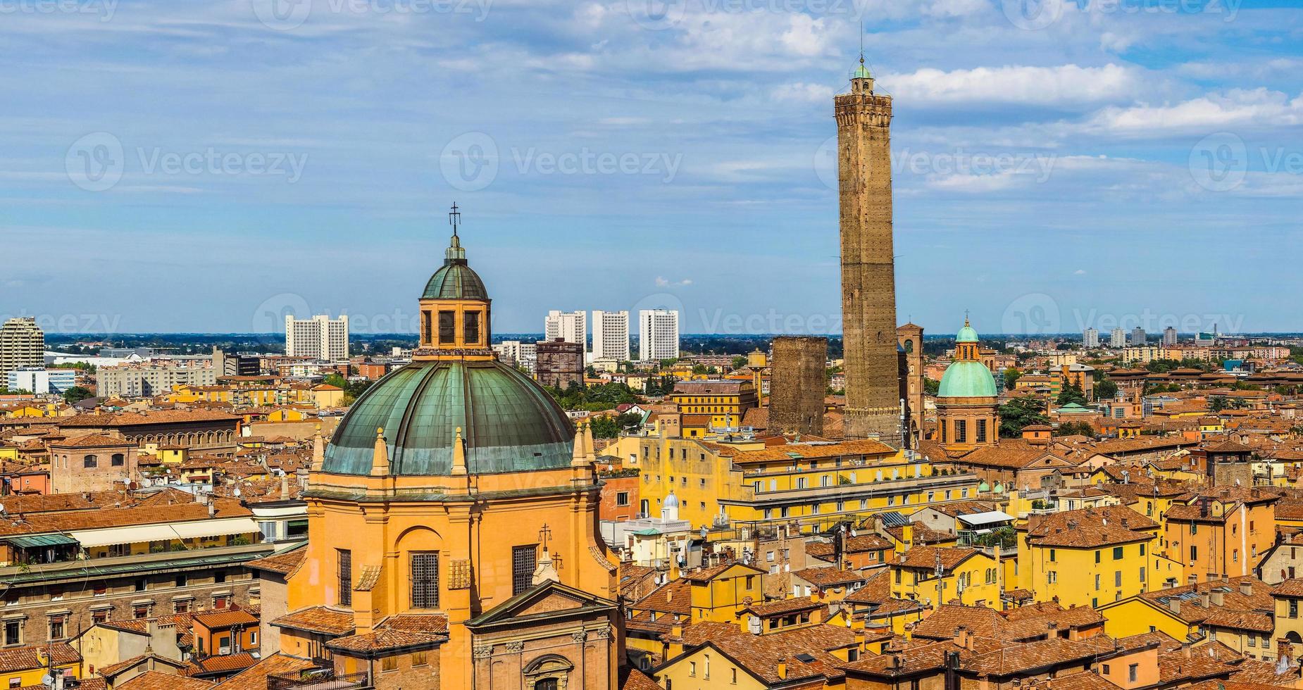HDR Aerial view of Bologna photo