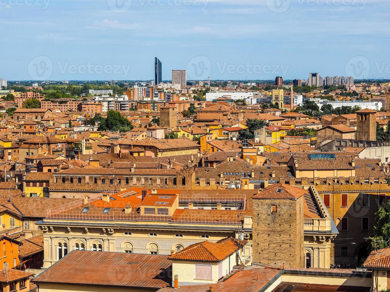 HDR Aerial view of Bologna photo