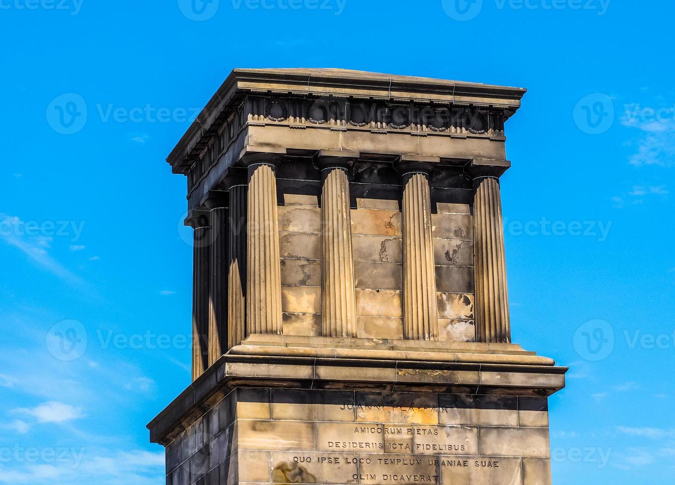 HDR John Playfair monument on Calton Hill in Edinburgh photo