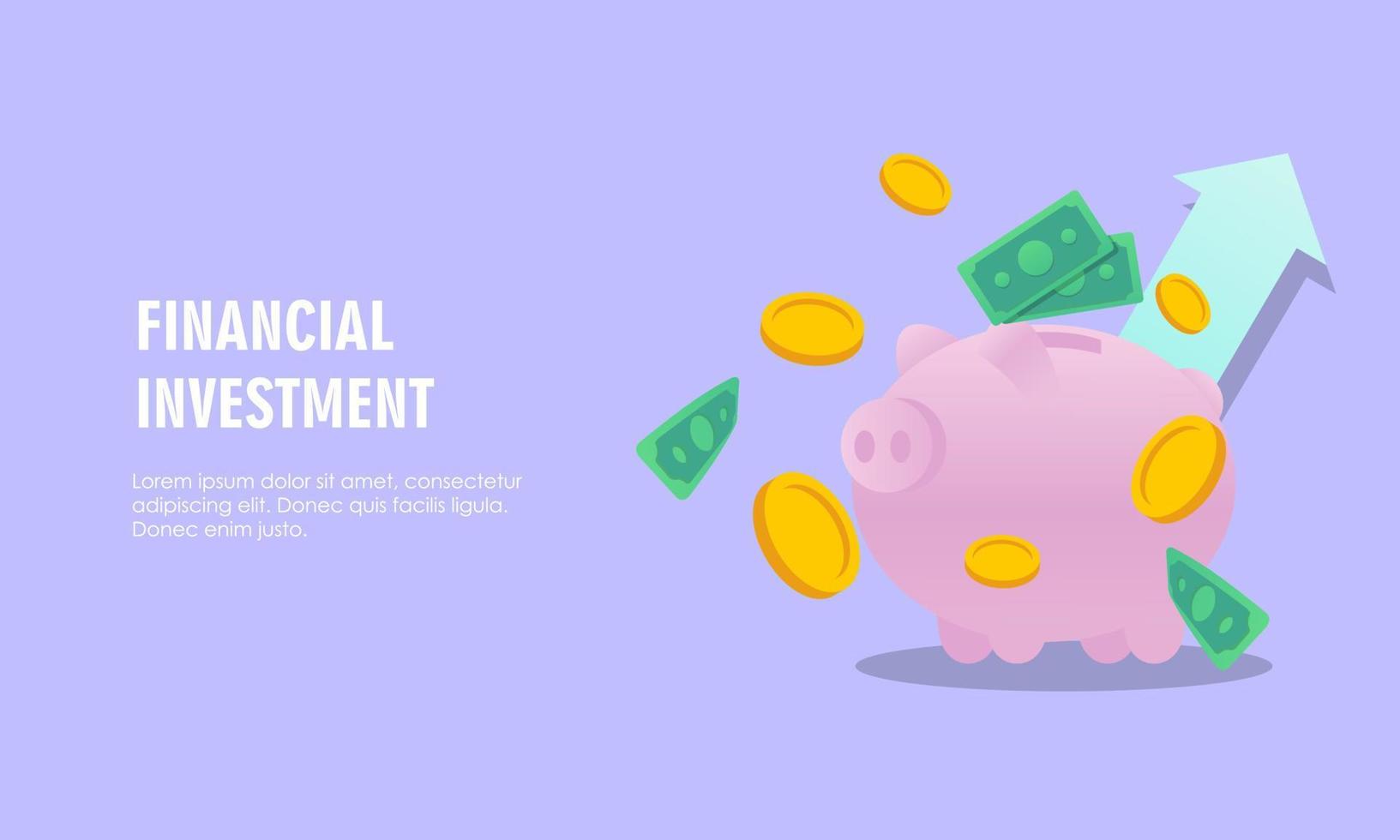 Financial investment. Creative concept of market movement logo vector