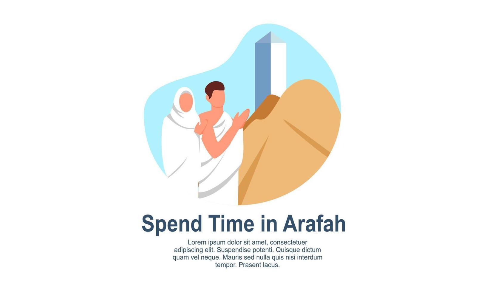 Islamic pilgrimage background, hajj and umrah concept with kaaba and nabawi mosque. vector