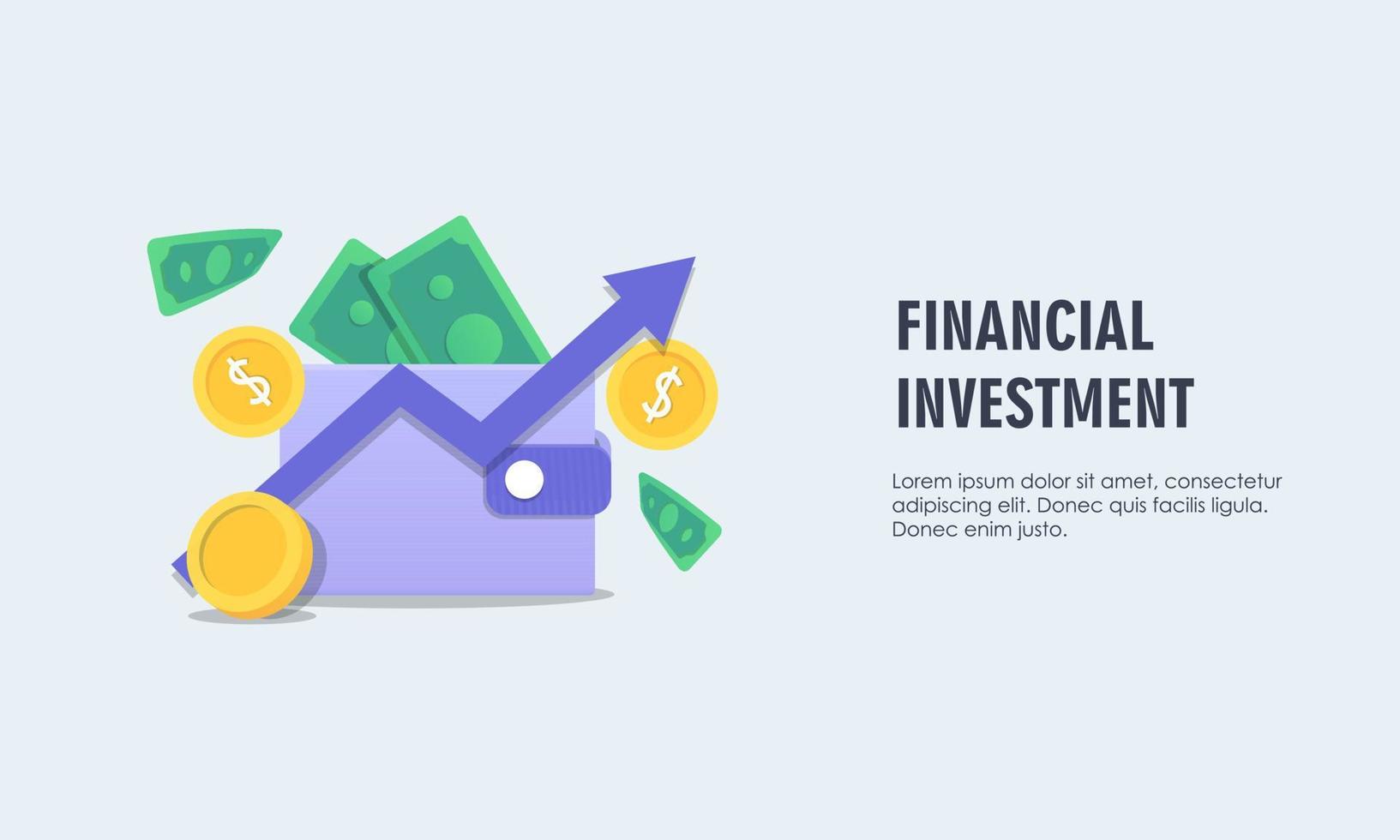 Financial investment. Creative concept of market movement logo vector