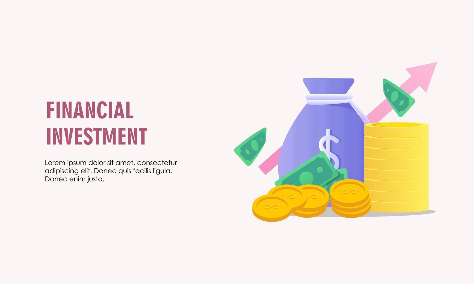 Financial investment. Creative concept of market movement logo vector