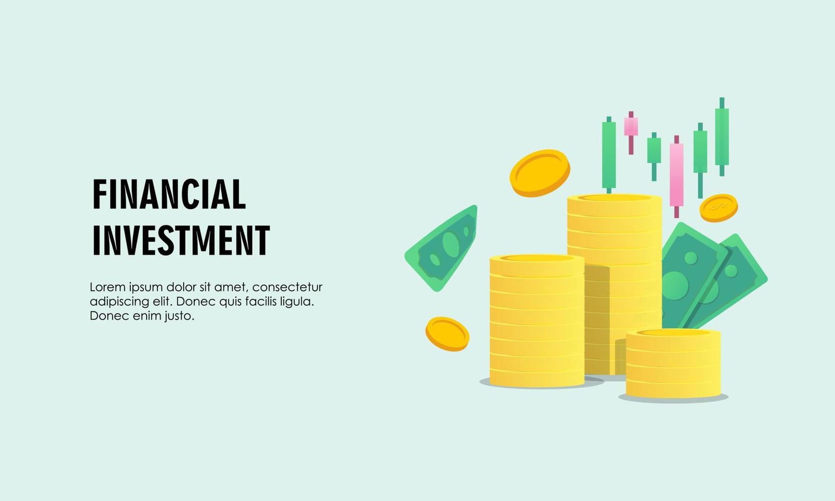 Financial investment. Creative concept of market movement logo vector