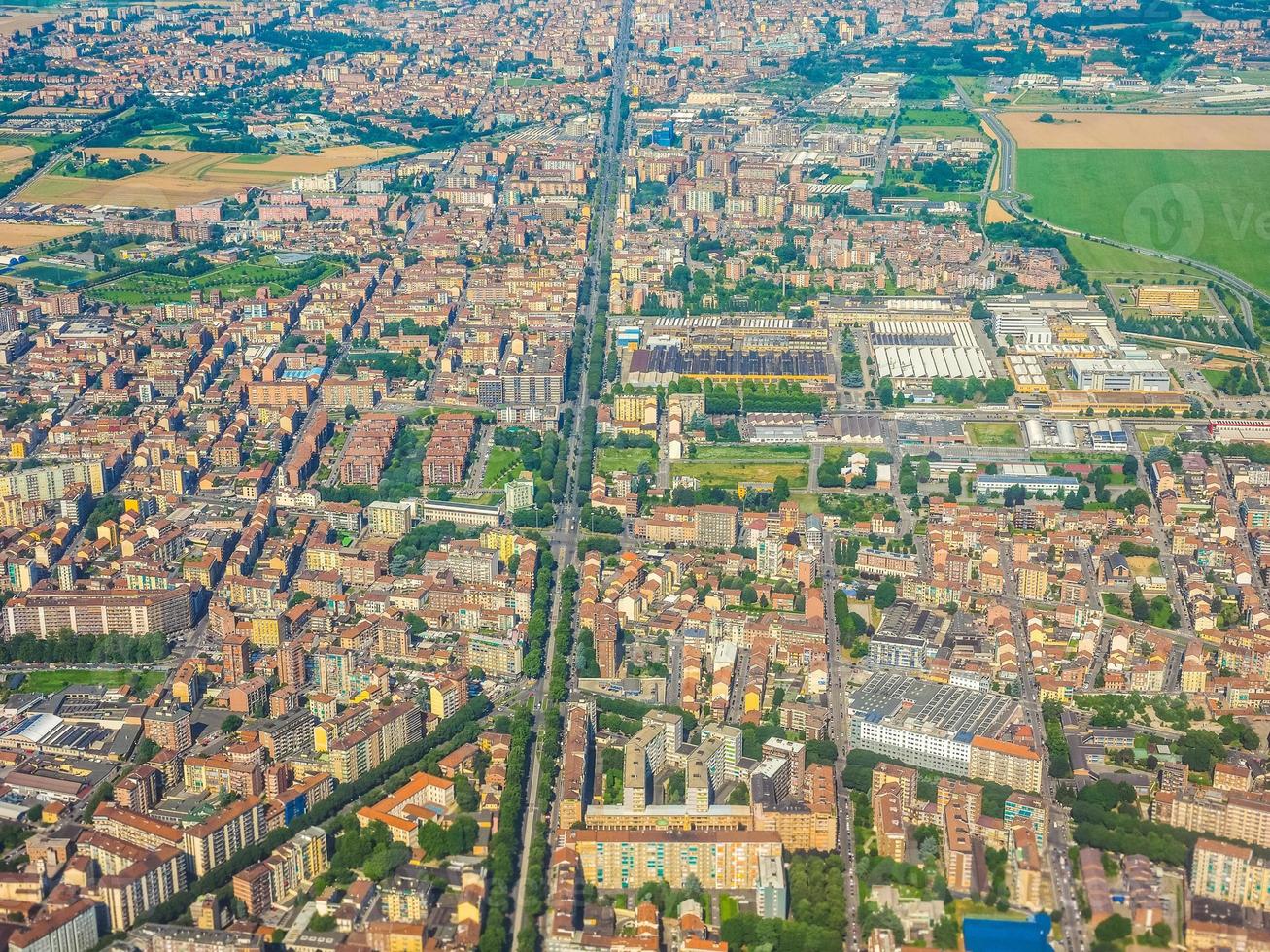 HDR Aerial view of Turin photo