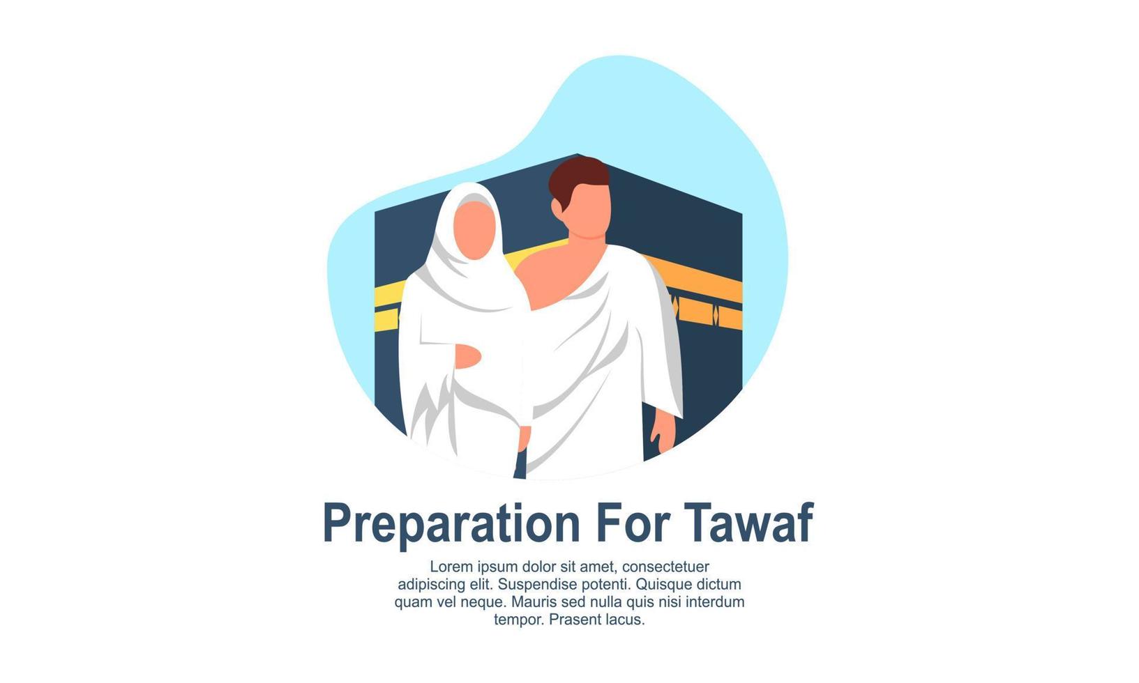 Islamic pilgrimage background, hajj and umrah concept with kaaba and nabawi mosque. vector