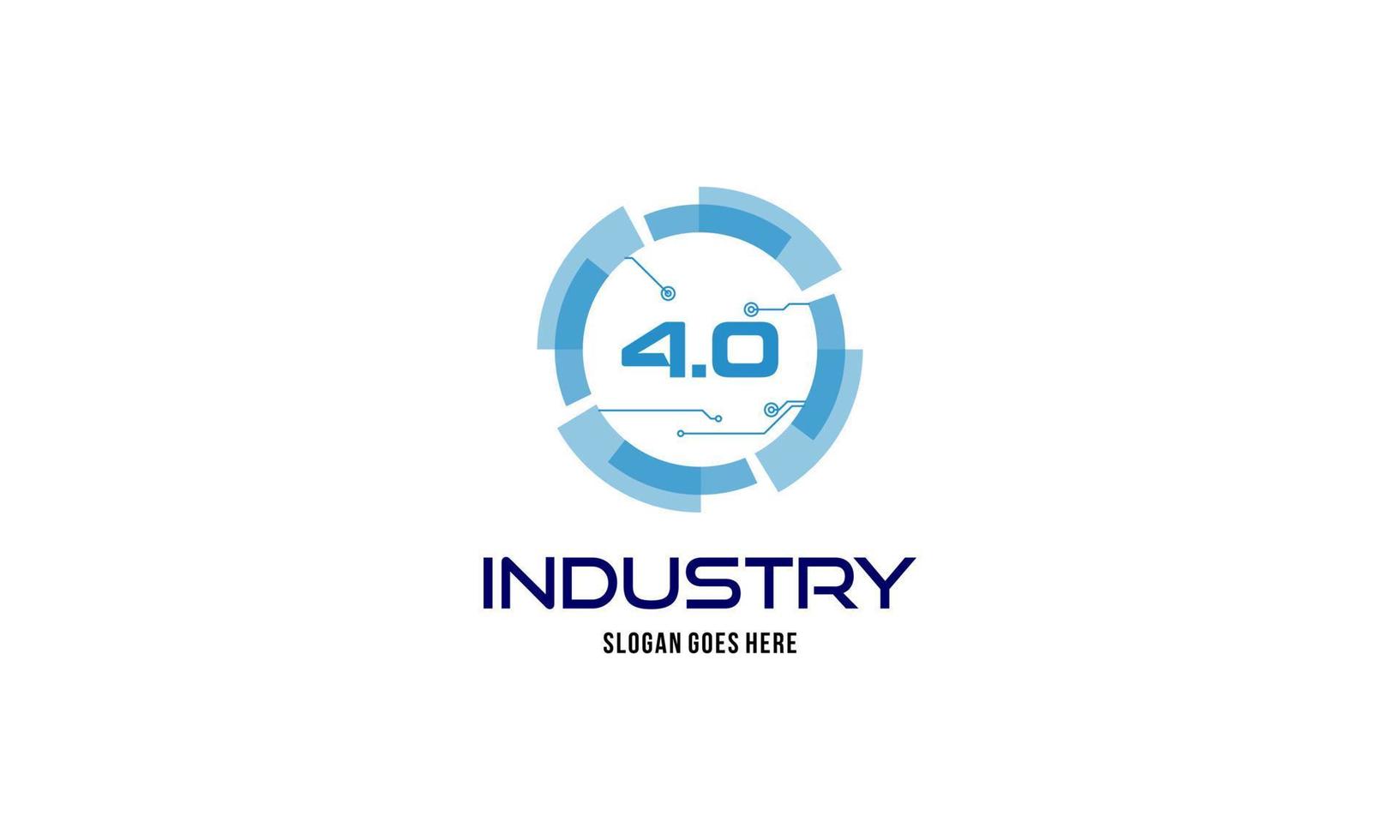 Industry 4.0 concept business control or logo, world factory and wheel eclectic, cyber physical systems concept,smart factory logo. vector