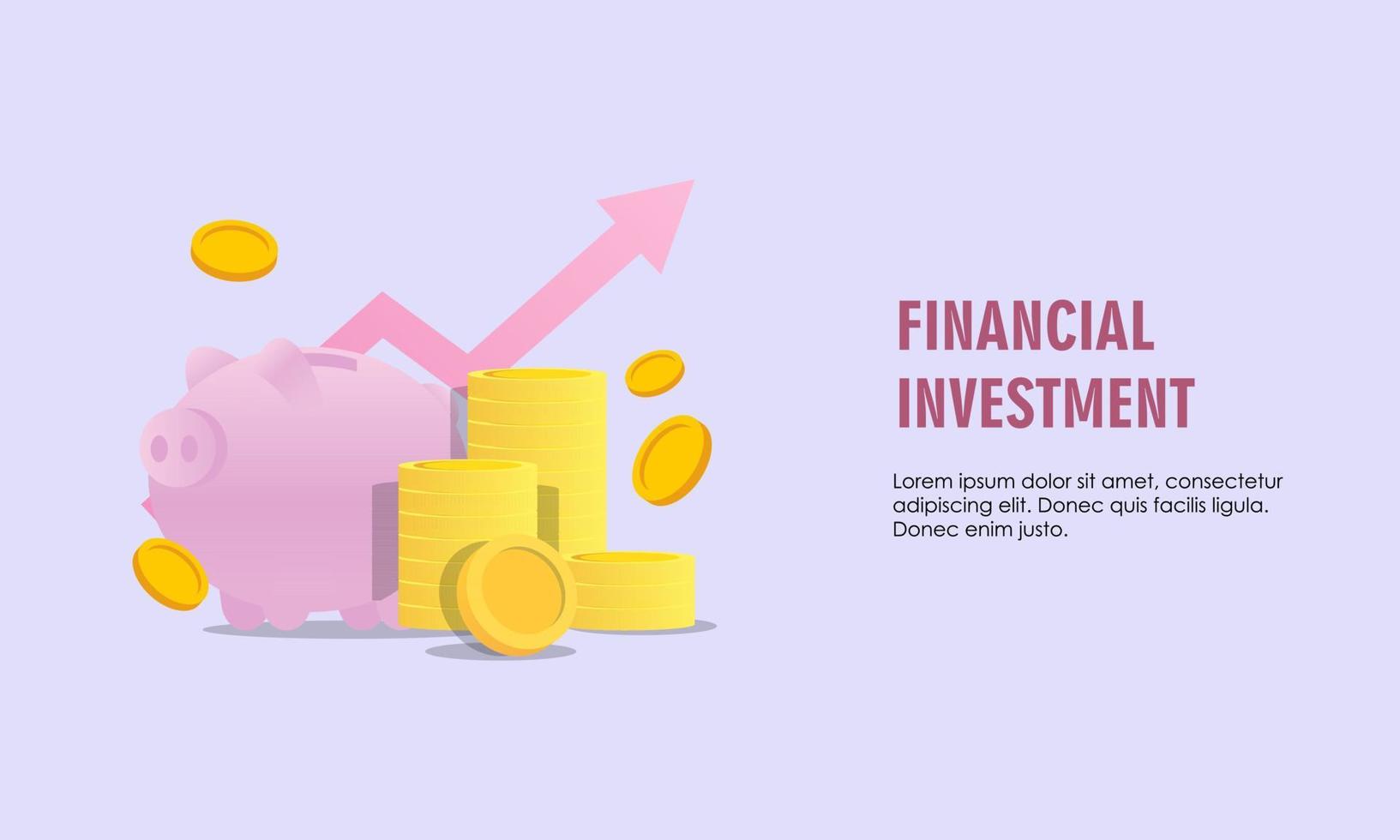 Financial investment. Creative concept of market movement logo vector